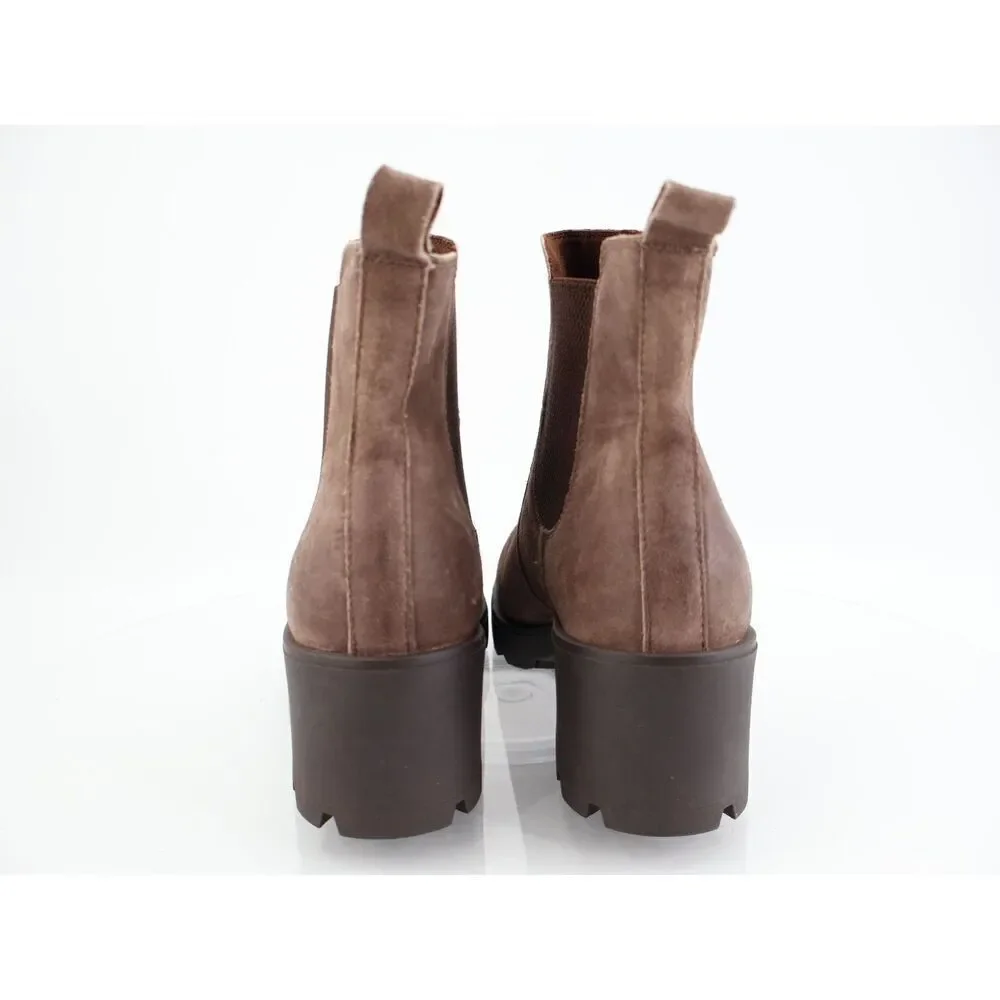 Born Graci Chelsea Boot Size 11 M Lug Sole Brown Leather Block Heel Pull on